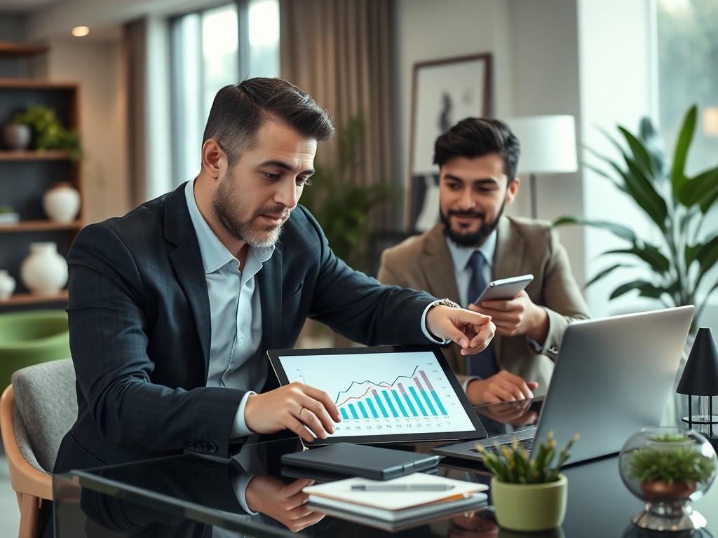 A high resolution close up shot of a professional advisor