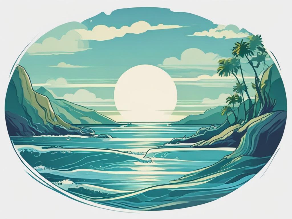 A serene ocean scene illustrating smart budgeting strategies  The