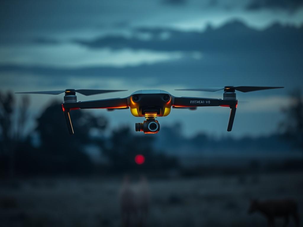 A high resolution image of a drone equipped with a