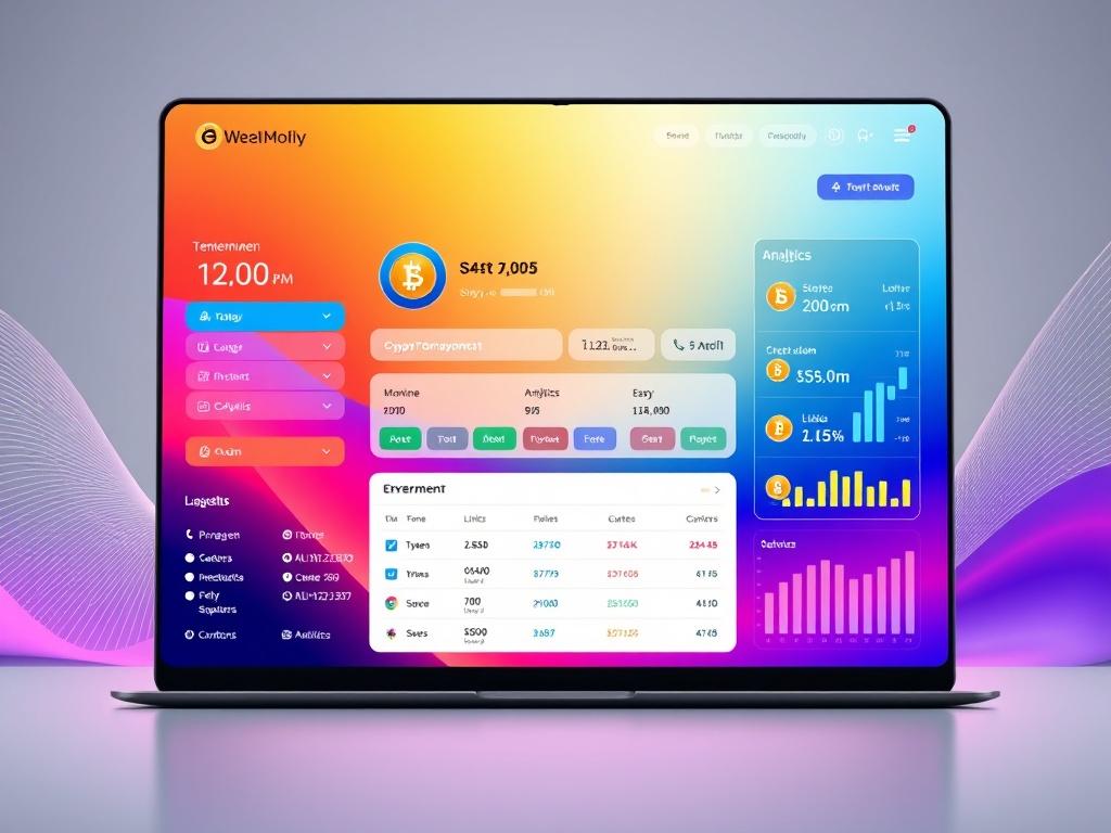 A sleek and modern website interface displaying cryptocurrency token details
