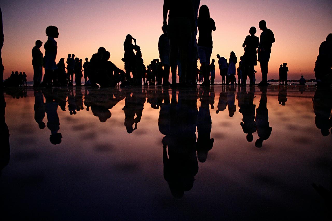 Crowd at a party