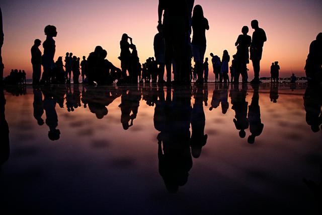 Crowd at a party