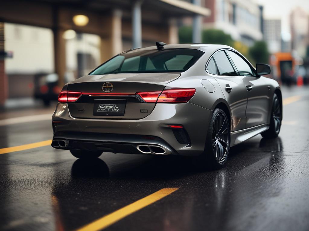 Create a highly detailed, realistic high-resolution image that captures the essence of mobile car detailing for a blog titled "The Ultimate Guide to Mobile Car Detailing." The composition should be simple and clear, focusing solely on one subject: a professional mobile car detailer in action. The detailer should be wearing a branded uniform, actively cleaning a luxurious vehicle’s exterior using a high-pressure spray and foam applicator, showcasing the process of meticulous car care.

The background should 