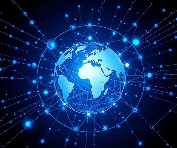 Global network and logistics illustration