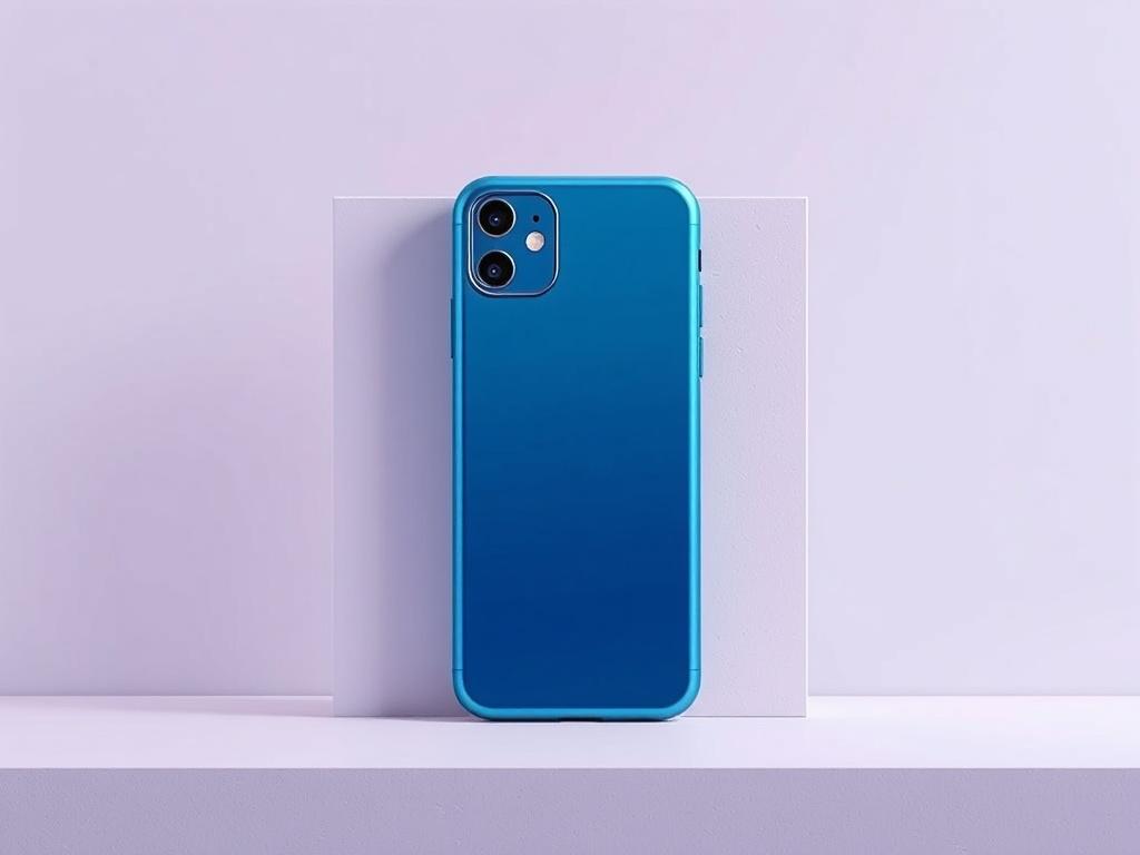 A realistic high-resolution image of a stylish phone case displayed against a minimalistic background, featuring vibrant colors and clean lines. The phone case should be the central focus, showcasing its design and texture in extreme detail, with no other elements in the composition.