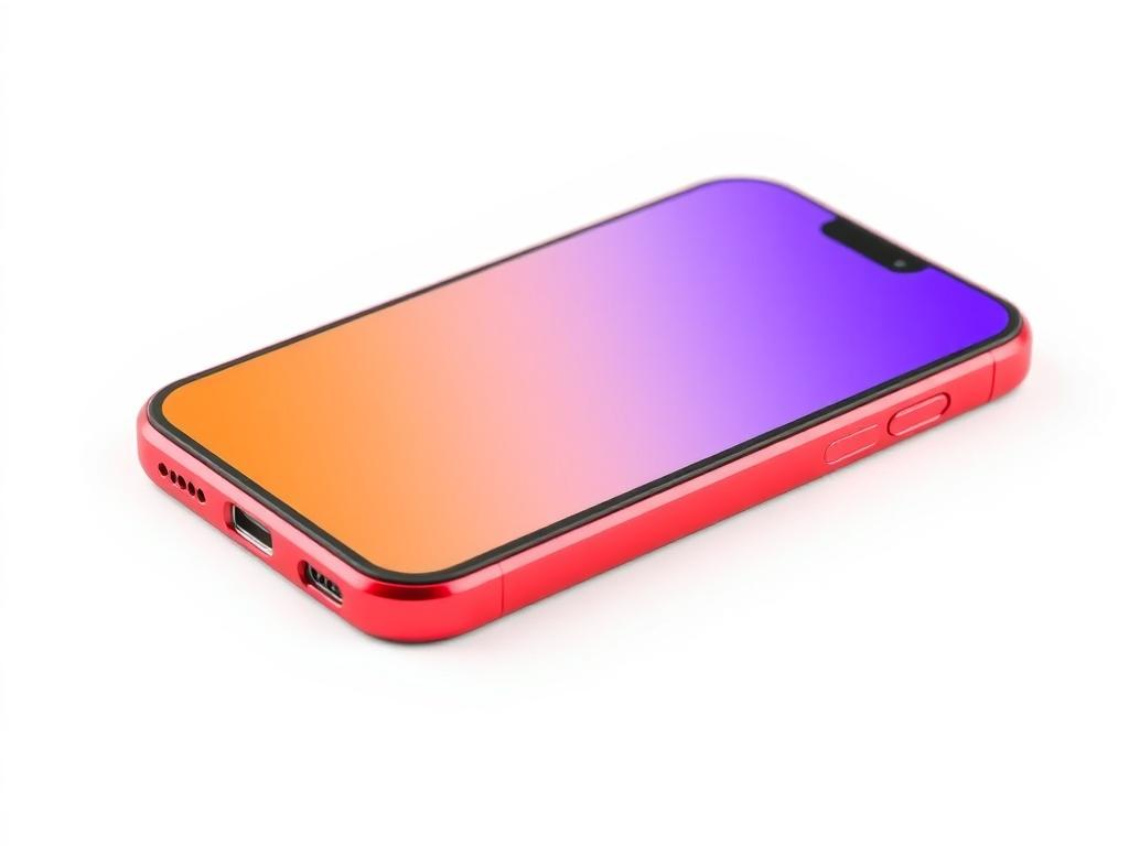A sleek and modern phone case with bold vibrant colors, displayed against a simple white background. The case should be shown at an angle that highlights its slim profile and intricate design details. Focus on the texture and finish of the case to emphasize quality.