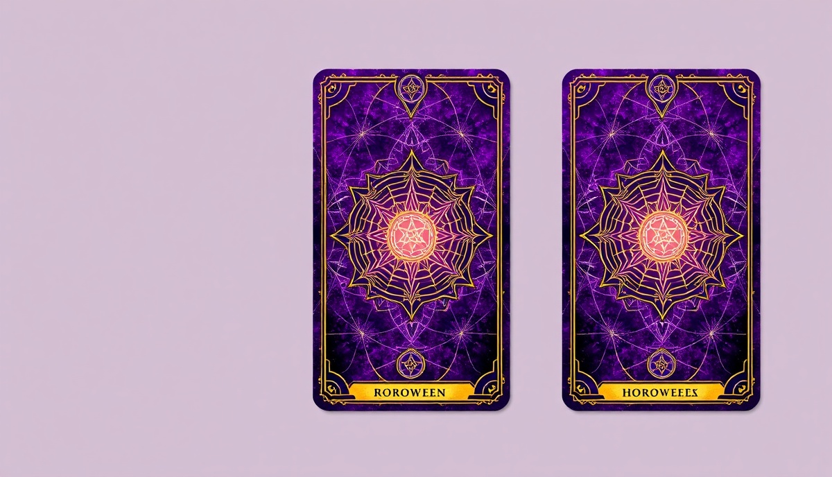 Print template mockups showing tarot card designs