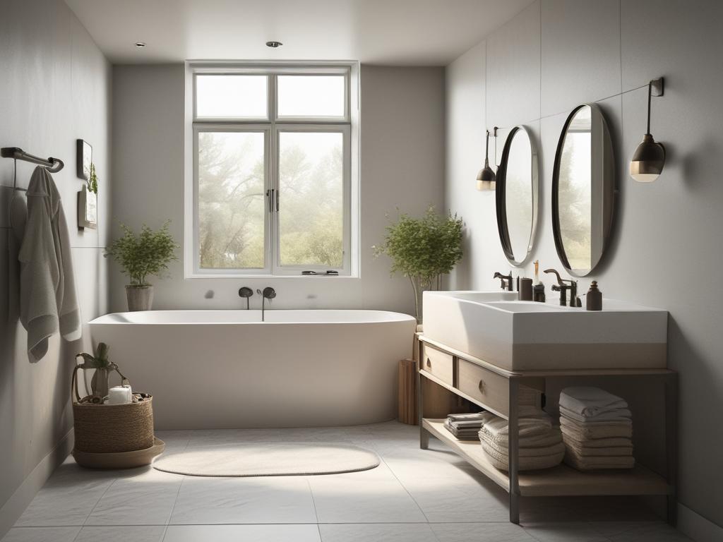 bathroom renovation, modern bathroom, luxury fixtures, home improvement