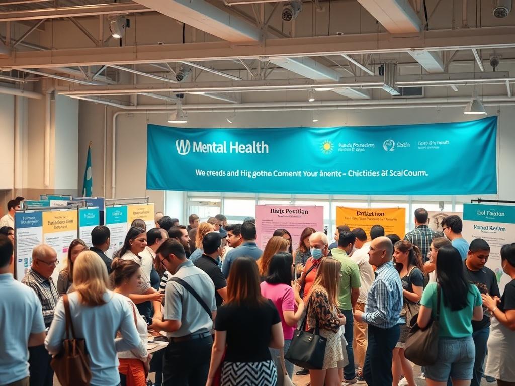 An inspiring image of a community event focused on mental