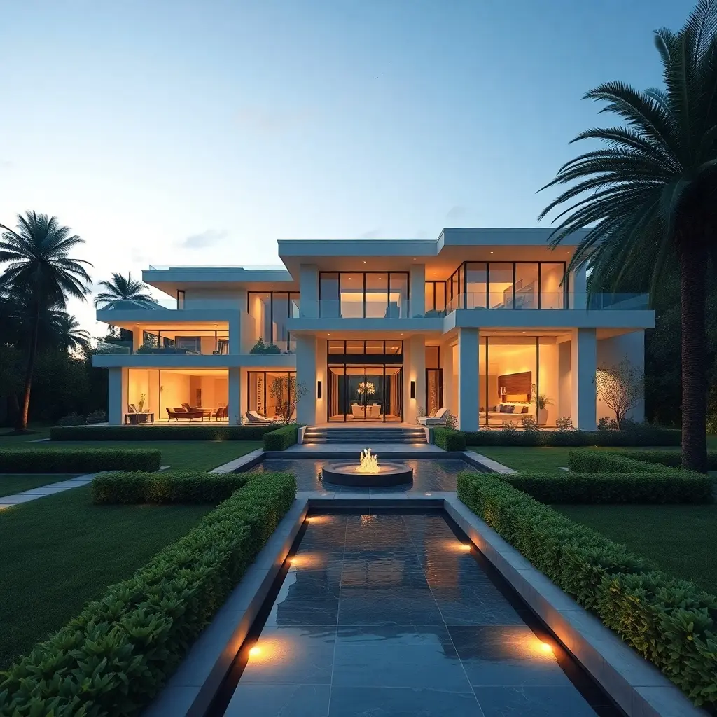 Luxury Villa at Night