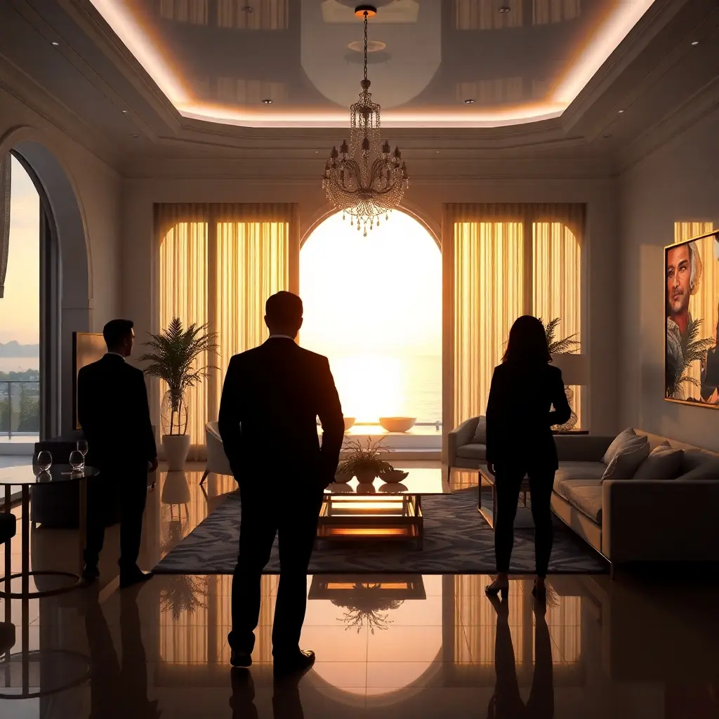 Silhouettes in Sunset Interior