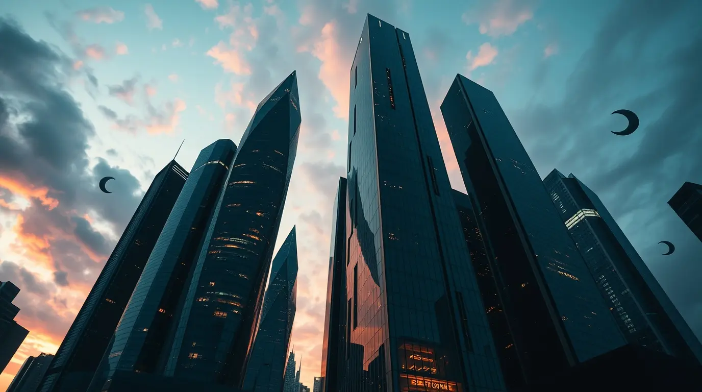 City Skyline at Sunset