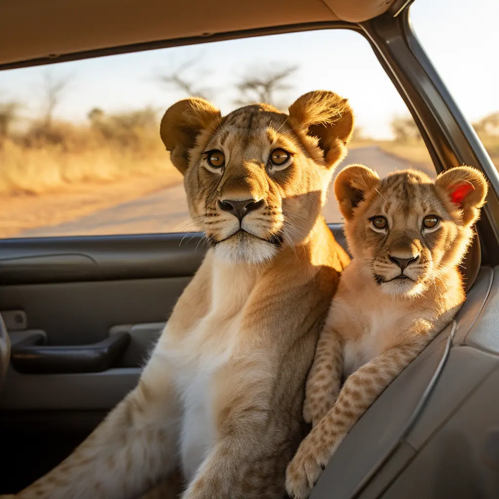 Lioness and Cubs Safari