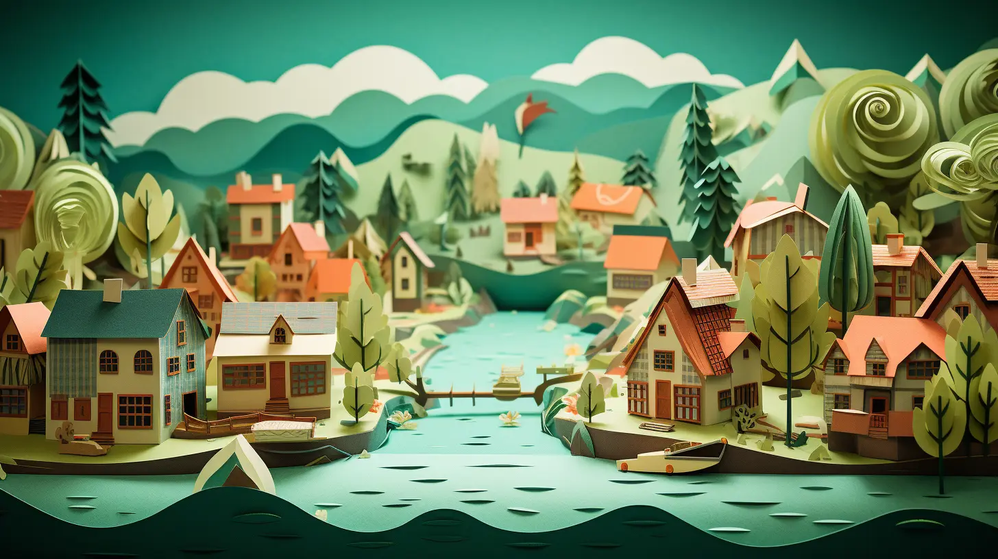 Paper Art Riverside Village One