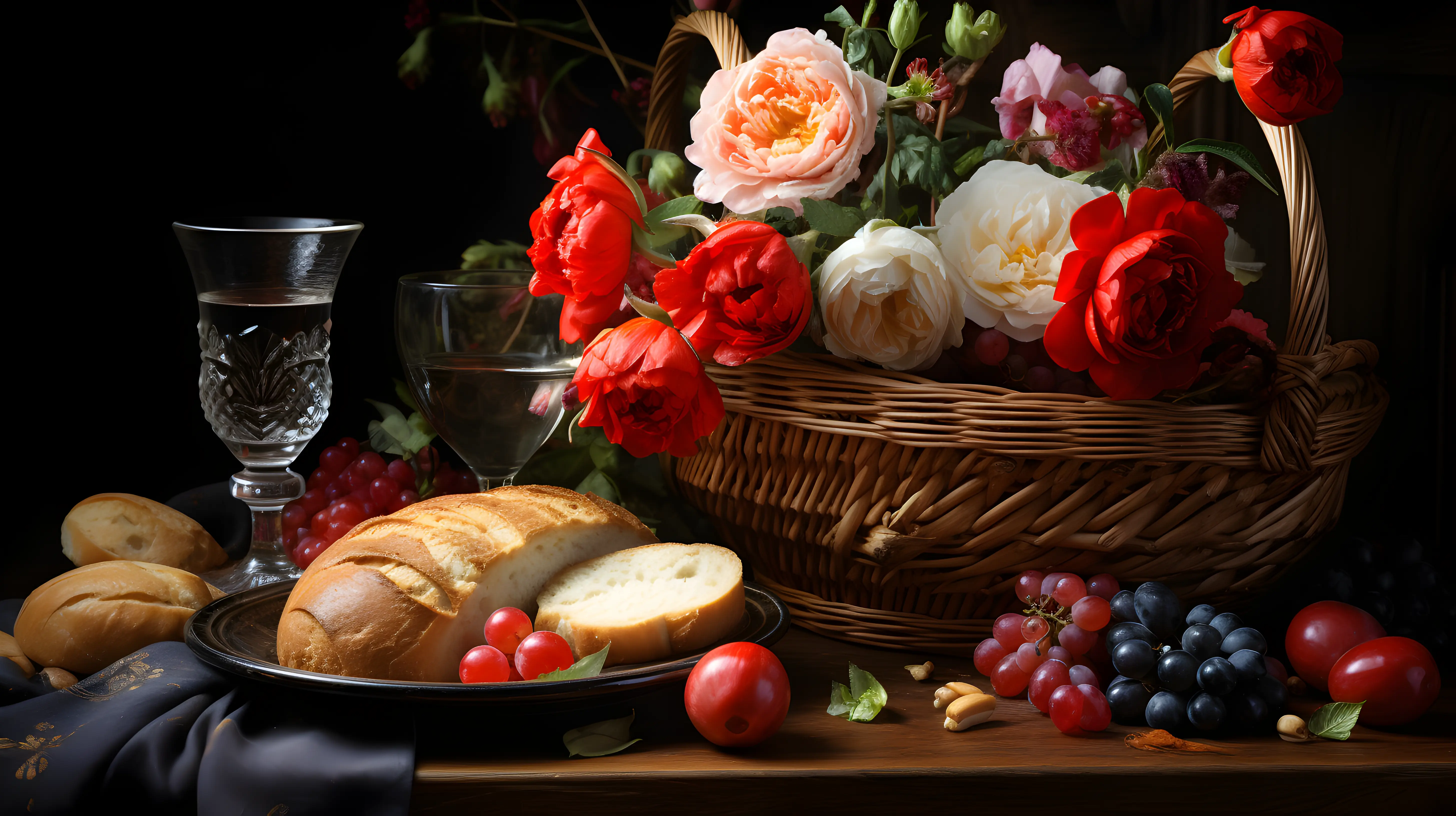 Flower Basket Still Life Two