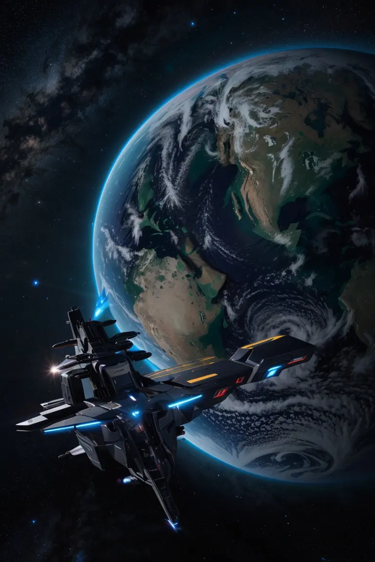 Satellite Network Night Sky