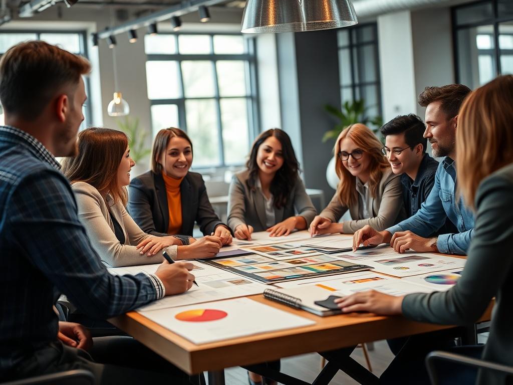 A close up shot of a branding workshop in session,