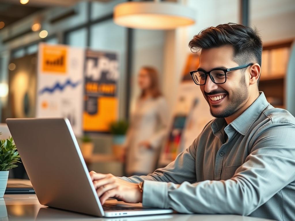 A hyper realistic close up shot of a digital marketing