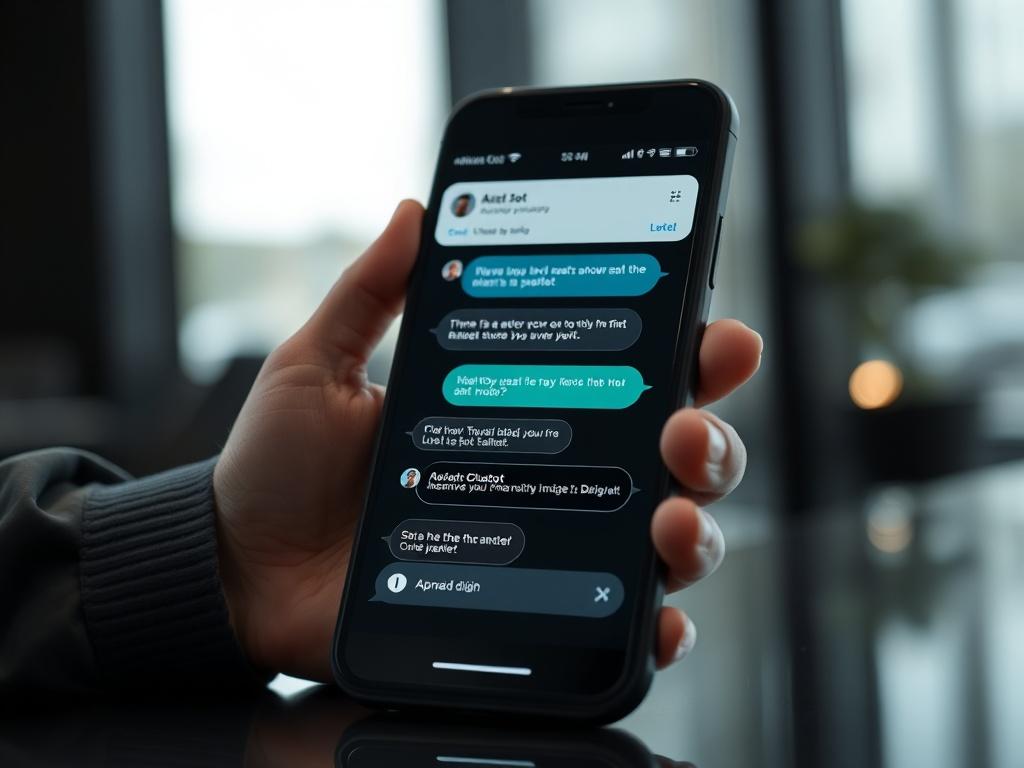 A close up shot of an AI chatbot interface displayed