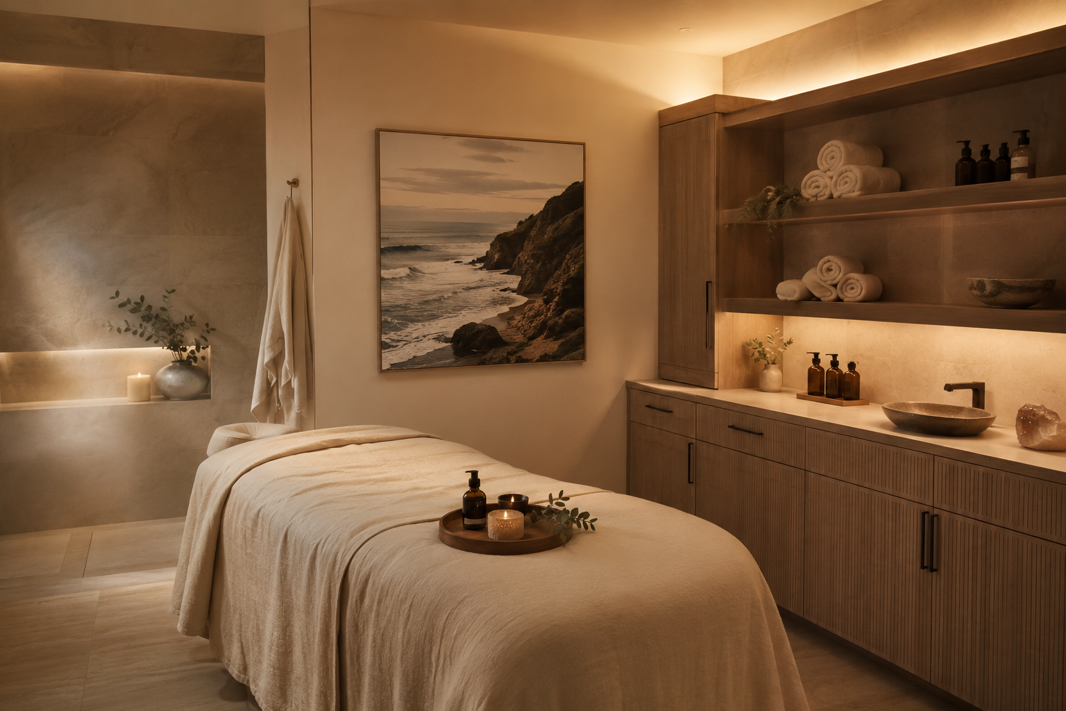 Spa treatment room