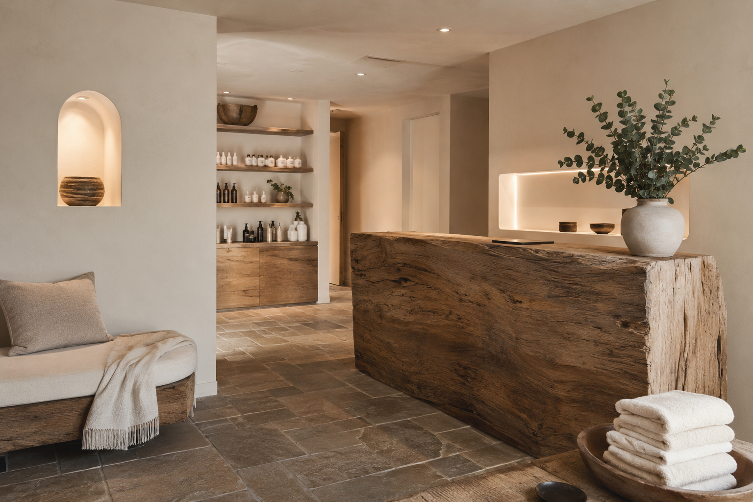 Spa reception area