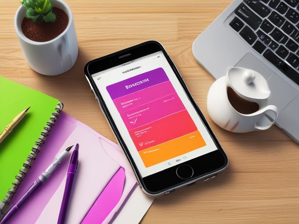 high resolution of a smartphone displaying a budgeting app, with
