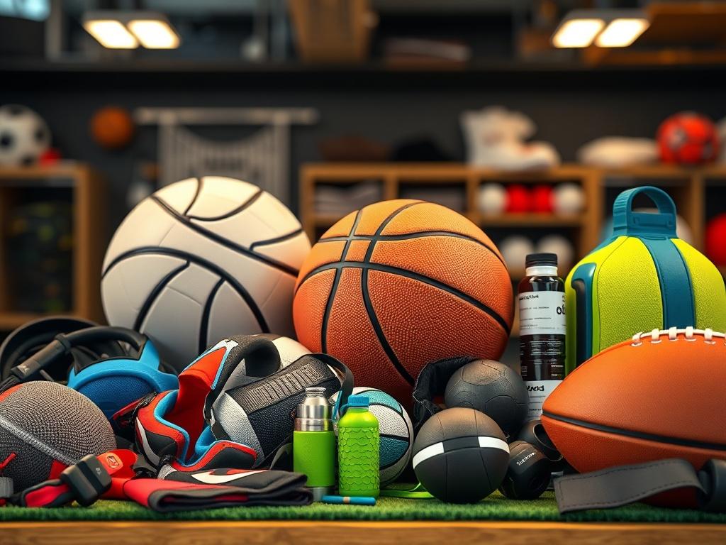 A close up shot of high quality sporting goods displayed