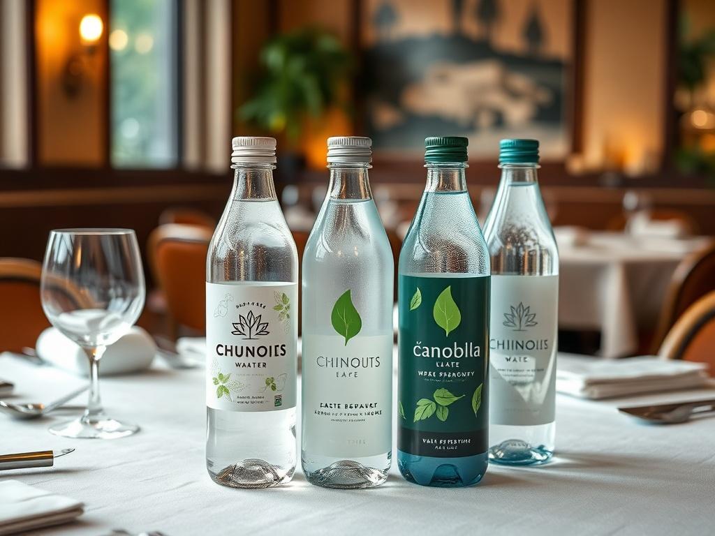 An elegant display of eco friendly water bottles on a