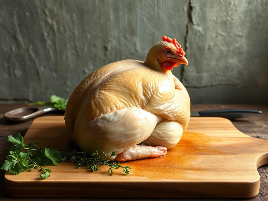 A realistic high resolution of a whole farm fresh chicken