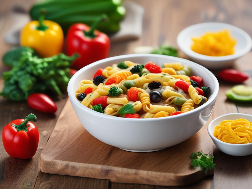 A vibrant bowl of Pasta Primavera, featuring al dente pasta