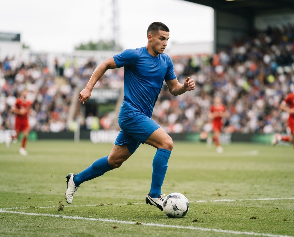 Game 1: soccer action from the same athlete's season