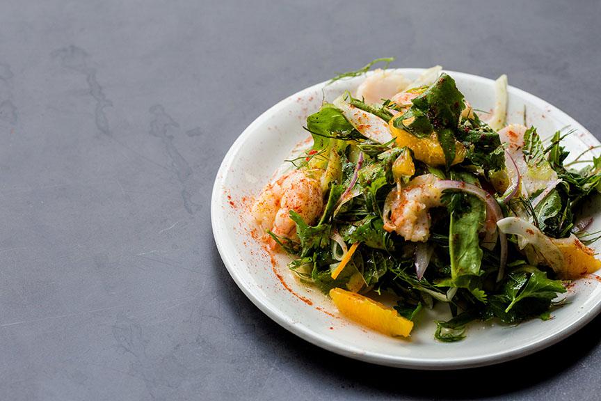 alice blue_grapefruit avocado salad with marinated shrimp and shaved vegetables salad_credit kirsten gilliam.jpg