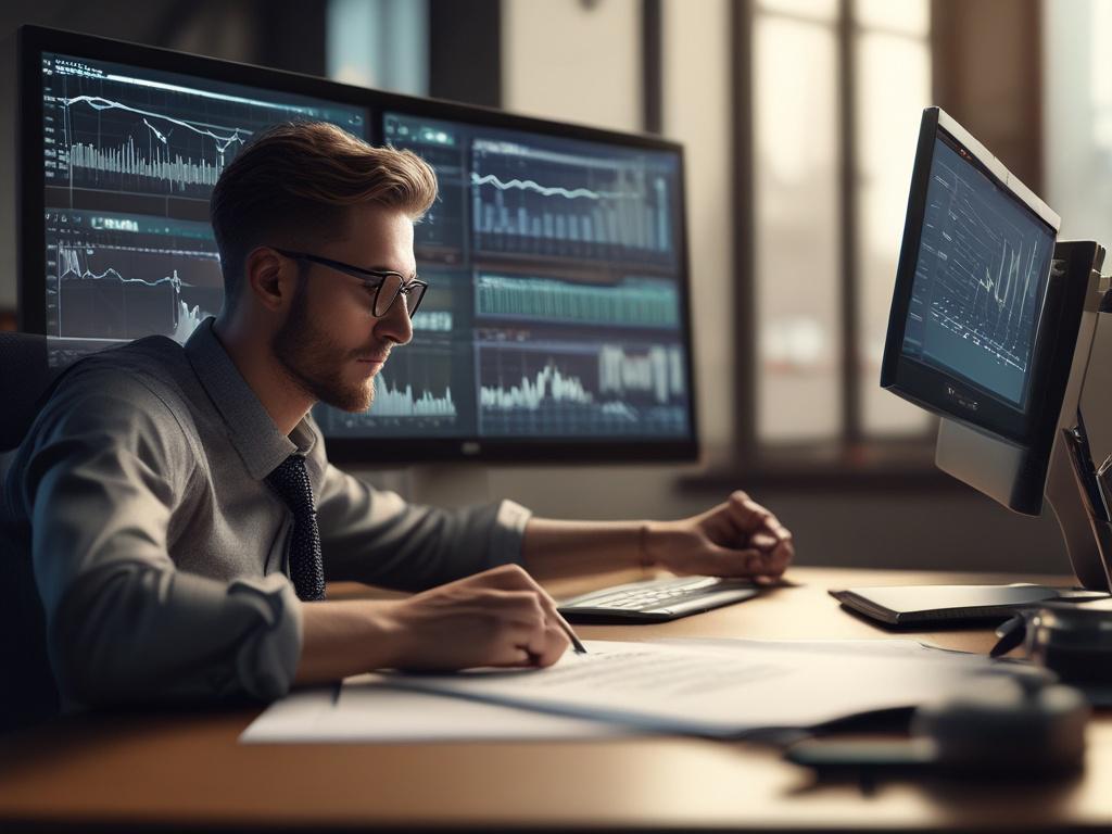 A close up shot of a person working at a