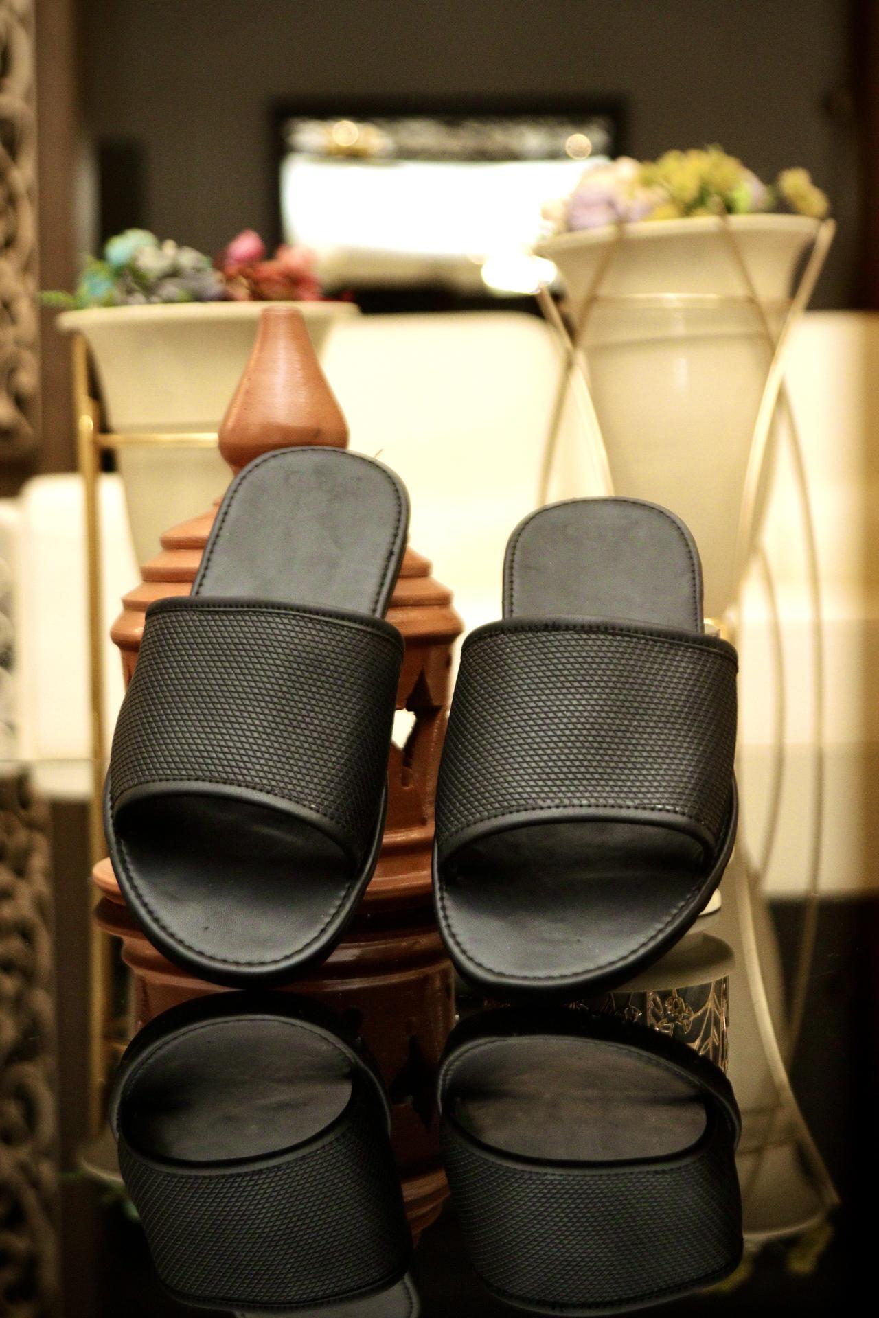 Black Slides | Leather Shoes | MMD Designs | Abuja | Nigeria