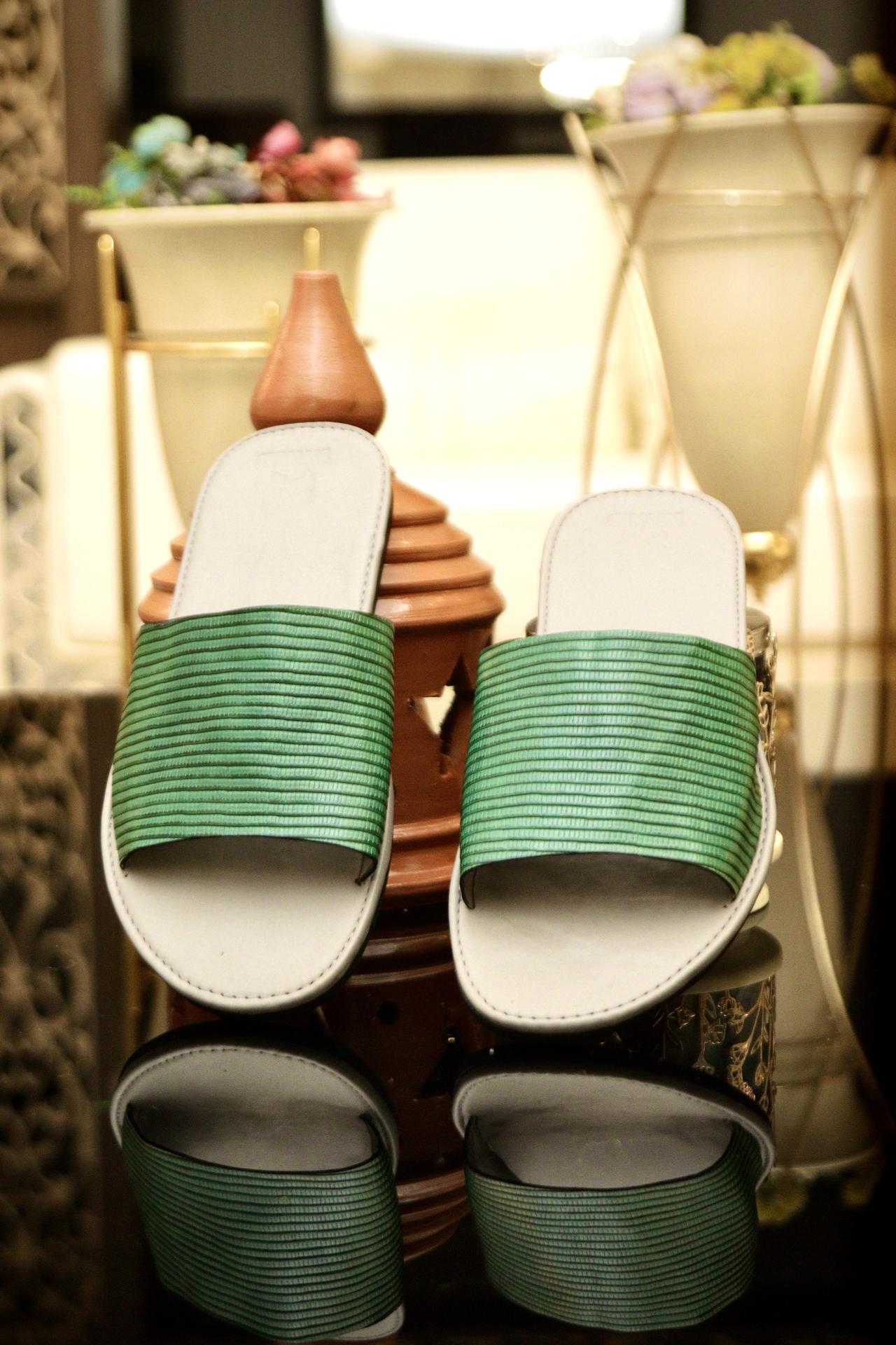 Commander In Funds | Green Slides | Shoes | MMD Designs | Abuja | Nigeria