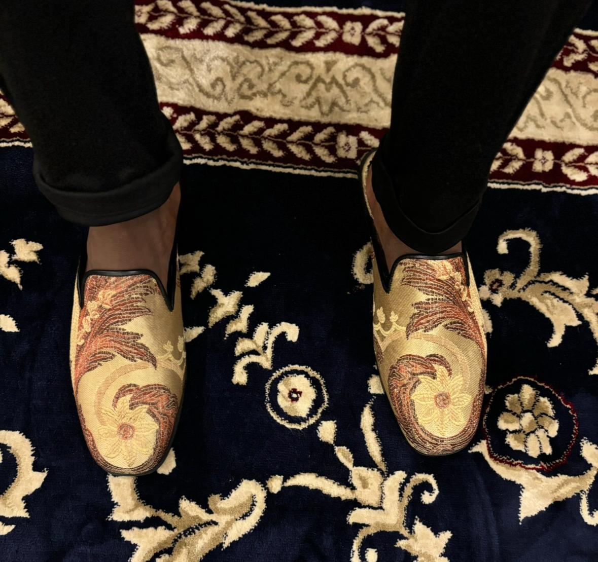 Golden Armour | Fancy | Half-cover shoe | Abuja | Lagos | MMD Designs