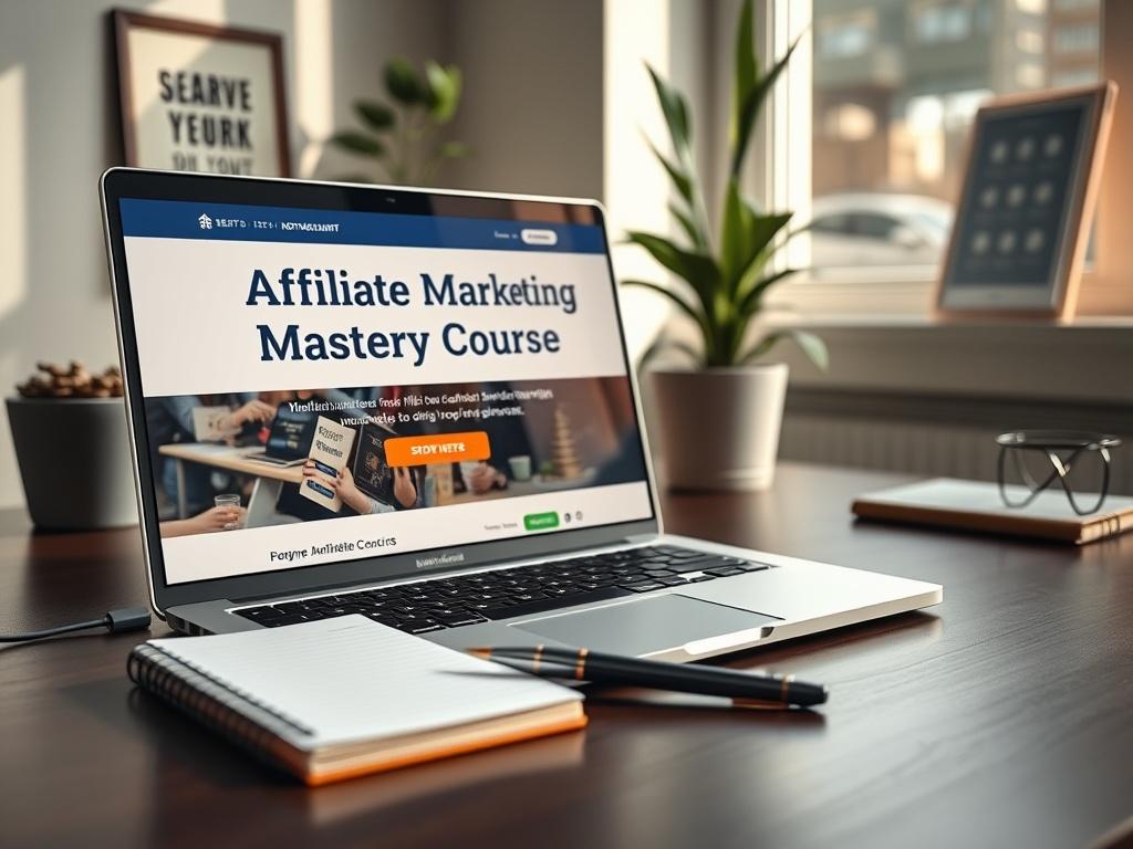 A focused shot of a laptop screen displaying the 'Affiliate