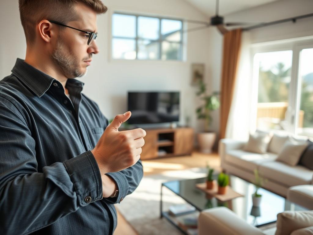 A close up shot of a professional property manager inspecting