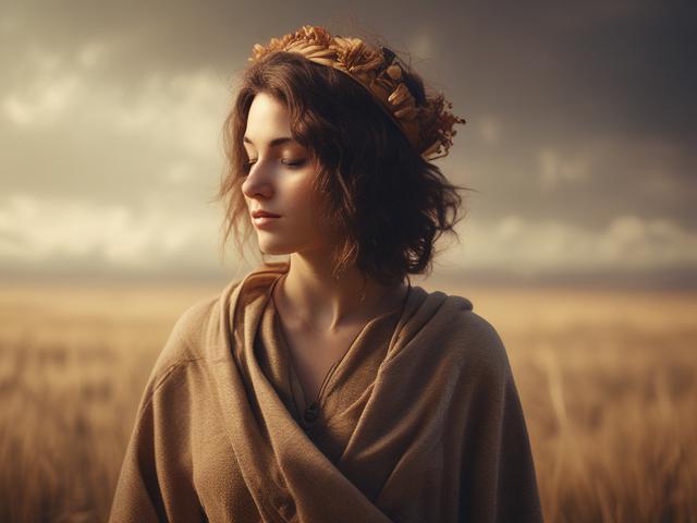 **AI Image Generation Prompt:**

Create a realistic high-resolution photo that embodies the essence of a blog titled "Whispers of Rhythm." 

**Subject Matter:** The central focus of the image should be a serene, contemplative figure—an individual sitting cross-legged on a rustic wooden floor, engaged in a meditative pose. This person should have a calm expression, evoking a sense of peace and inner reflection. They should be surrounded by nature-inspired elements, such as plants or crystals, that symbolize 