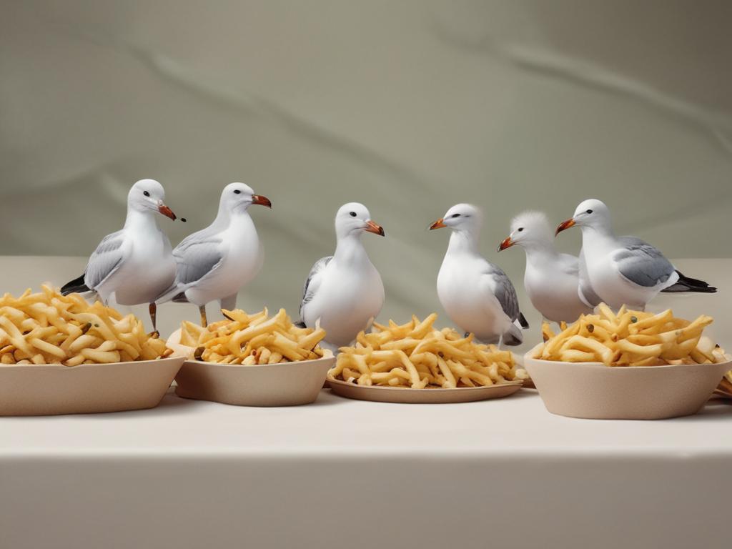 food festival, seagulls, French fries, community, celebration