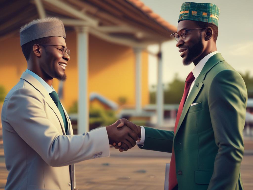 A professional handshake between a job seeker and an employer
