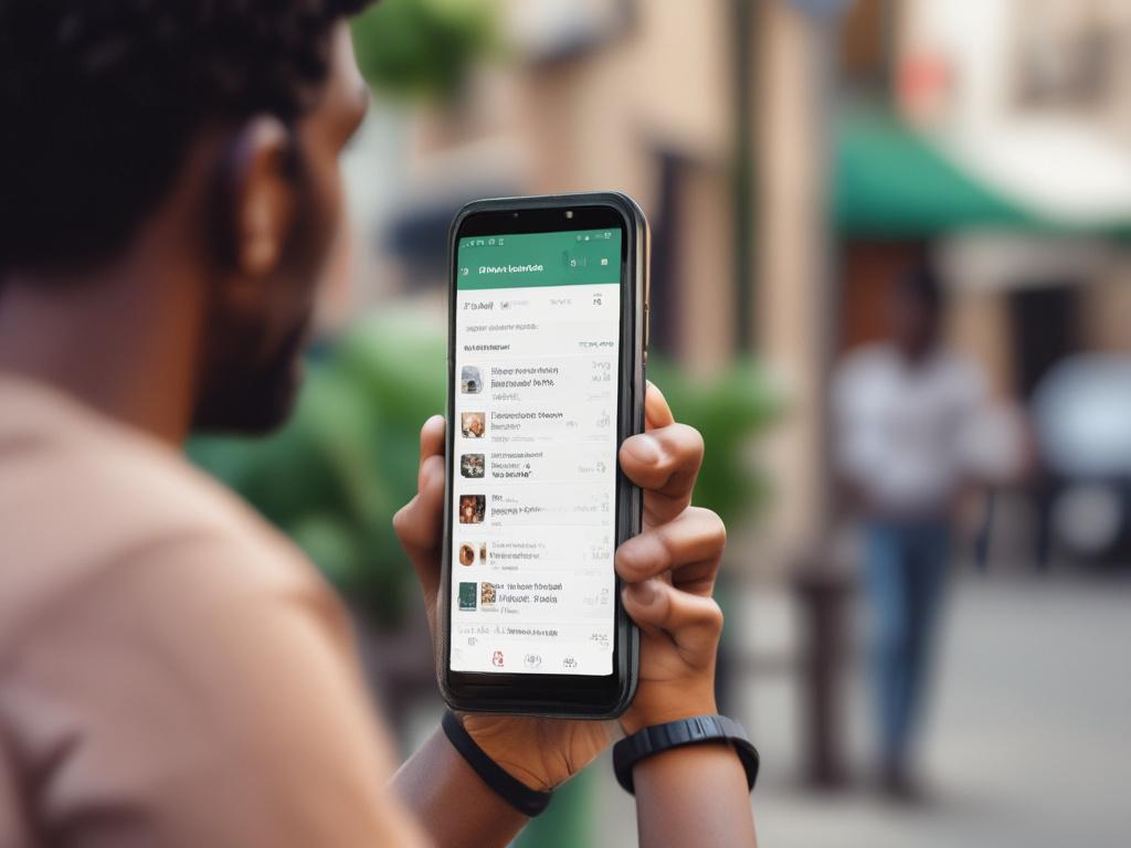 A close up shot of a person using a smartphone