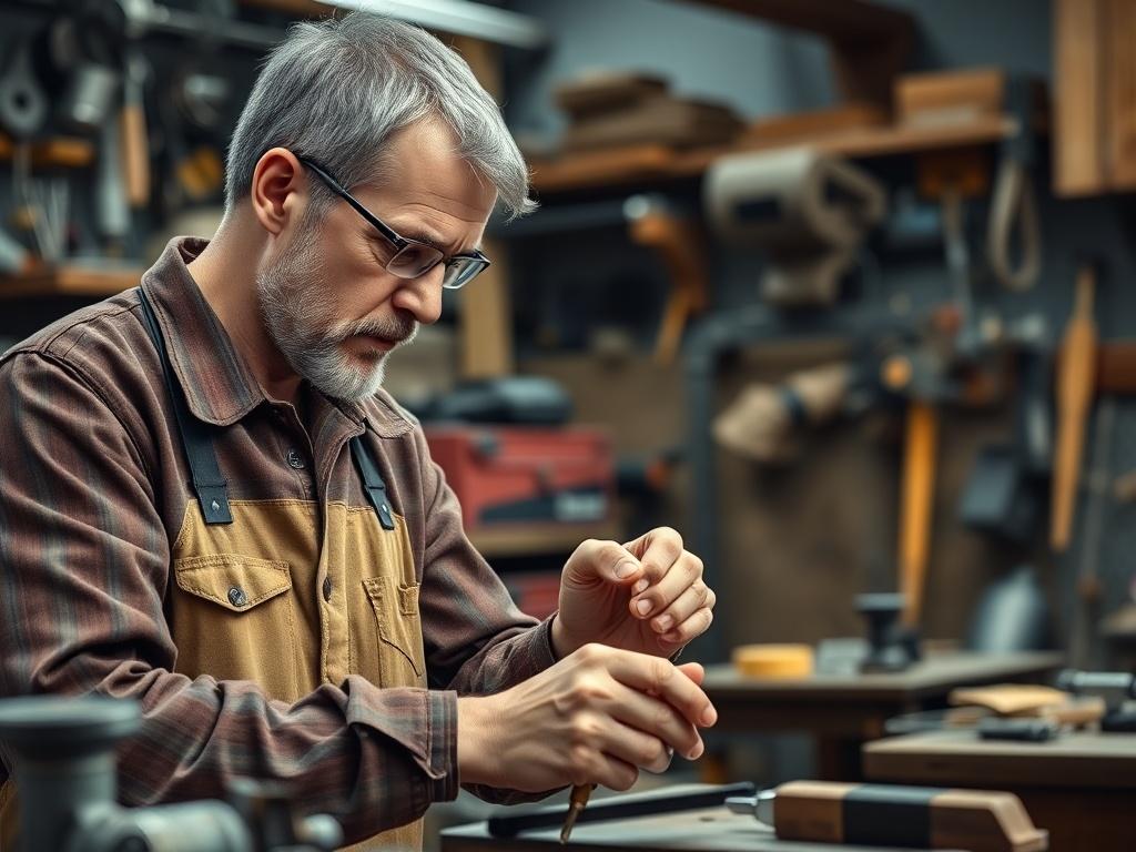 A realistic image of an apprentice working alongside a mentor