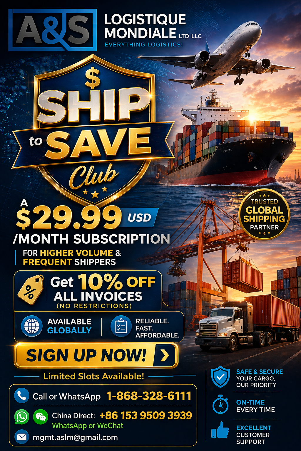 A&S Ship & Save Club Bonus Offer