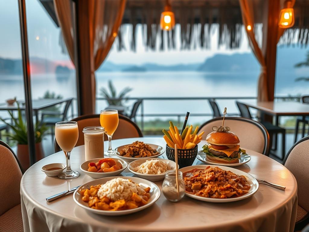 A cozy, inviting setting at Lake View Restaurant Cafe, showcasing