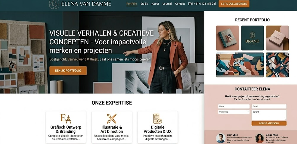 Creative portfolio website blueprint