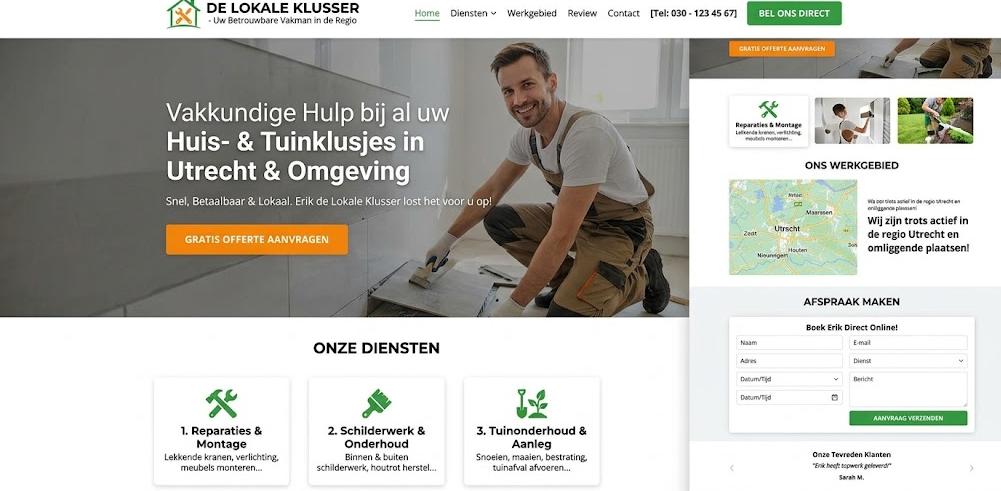 Local service website voorbeeld 2