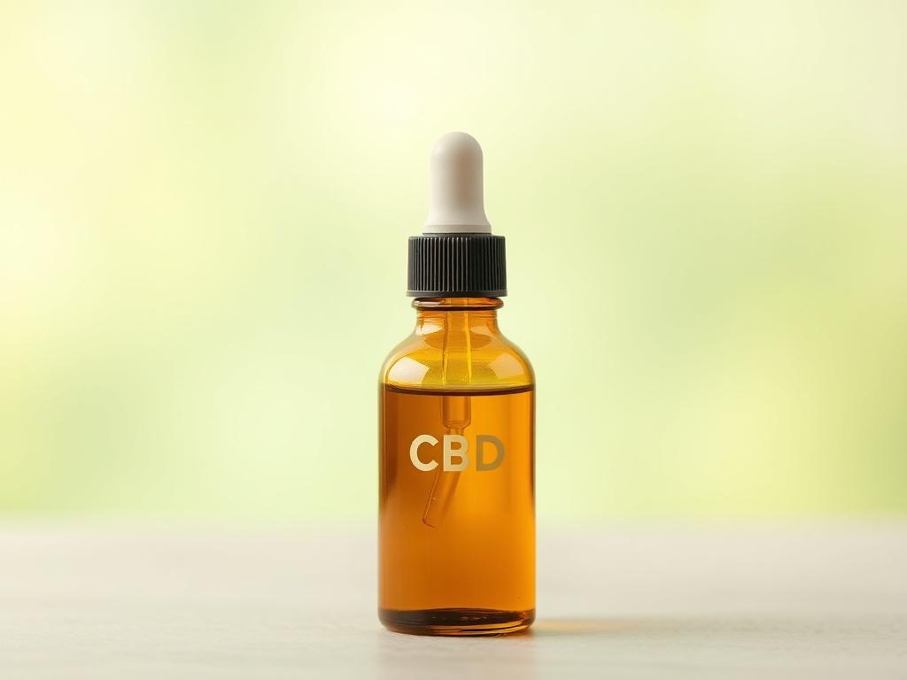 A high resolution image of a dropper bottle filled with