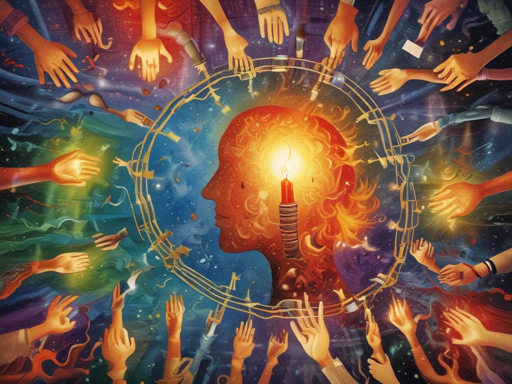 1. Imagination
2. Creativity 
3. Fire
4. Inspiration 
5. Light 
6. Abstract 
7. Flame 
8. Bright colors 
9. Whimsical 
10. Storytelling 
11. Passion 
12. Dynamic 
13. Artistic 
14. Dreamlike 
15. Spark 

These keywords can be used to generate an image that embodies the concept of "Igniting Your Imagination," showcasing elements that evoke creativity and inspiration.