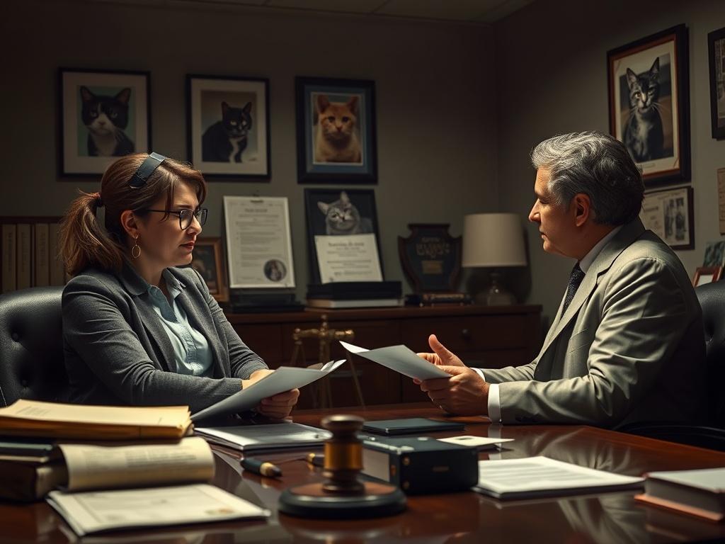A determined volunteer speaking with a legal expert in an